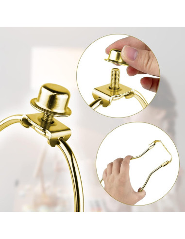 Soporte de Pantalla de Lámpara Yuntop 10" Dorado Pulido