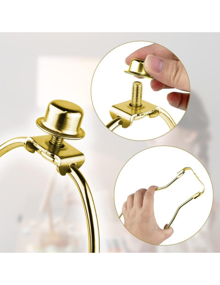 Soporte de Pantalla de Lámpara Yuntop 10" Dorado Pulido Soporte de Pantalla de Lámpara Yuntop 10" Dorado Pulido