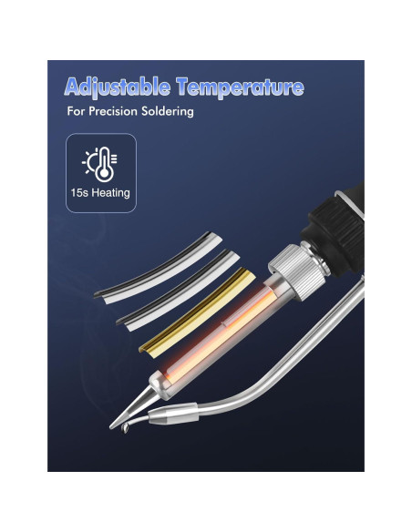 Kit de Soldador Eléctrico NEWACALOX 80W Ajustable 180-520C Kit de Soldador Eléctrico NEWACALOX 80W Ajustable 180-520C