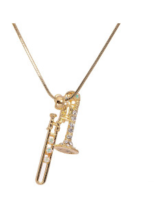 Collar de Trompeta de Cristal Spinningdaisy Oro 40.6 cm 2