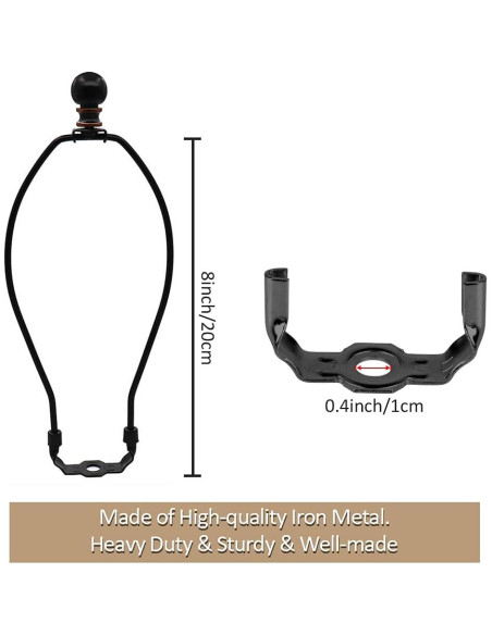 Soporte de Pantalla de Lámpara Dveda 20 cm Ajustable 2 Pack Soporte de Pantalla de Lámpara Dveda 20 cm Ajustable 2 Pack