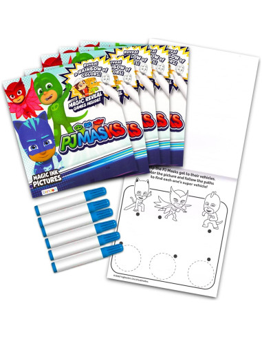 Conjunto de Libros para Colorear PJ Masks - 6 Mini Libros