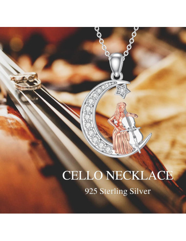 Collar de Luna de Plata Esterlina 925 para Músicos