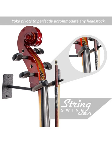 Soporte de Cello String Swing BCC03F4 Negro para Pared