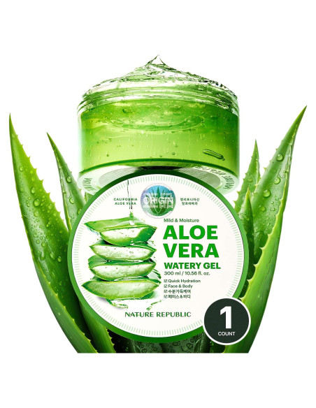 Gel Hidratante Aloe Vera 92% Nature Republic 340g Gel Hidratante Aloe Vera 92% Nature Republic 340g
