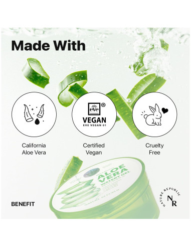 Gel Hidratante Aloe Vera 92% Nature Republic 340g