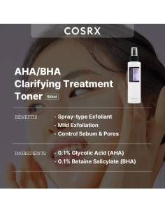 COSRX Toner Exfoliante AHA/BHA 150ml Cuidado Facial 2