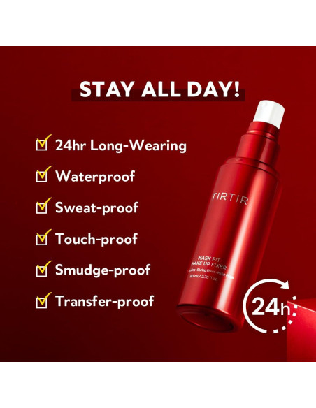 TIRTIR Spray Fijador de Maquillaje 80 ml Larga Duración TIRTIR Spray Fijador de Maquillaje 80 ml Larga Duración