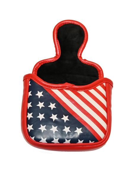 Cubierta de Cabeza de Golf KONWLONG Putter Mallet Rojo Cubierta de Cabeza de Golf KONWLONG Putter Mallet Rojo