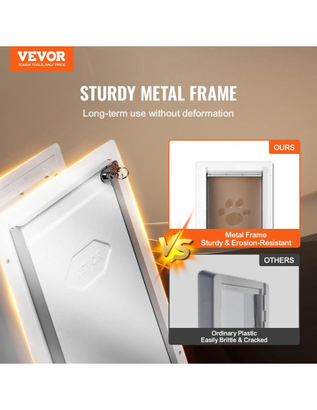 Puerta para Mascotas VEVOR Mediana con Marco de Metal Puerta para Mascotas VEVOR Mediana con Marco de Metal