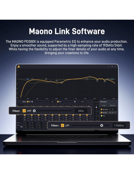 Micrófono Dinámico MAONO PD300X USB/XLR 192kHz 24bit Micrófono Dinámico MAONO PD300X USB/XLR 192kHz 24bit