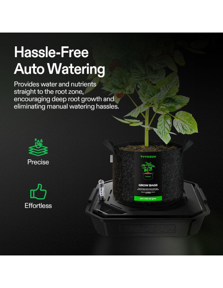 Macetas Autorriego VIVOSUN 4-Pack 6L con Medidor de Agua Macetas Autorriego VIVOSUN 4-Pack 6L con Medidor de Agua