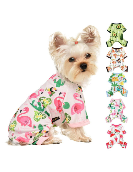 Pijamas para Perros Kosiyi Mediano Flamingos Primavera Pijamas para Perros Kosiyi Mediano Flamingos Primavera