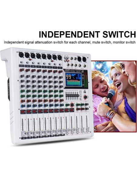 Consola DJ Profesional GF8 - 8 Canales, Bluetooth, Efectos Consola DJ Profesional GF8 - 8 Canales, Bluetooth, Efectos