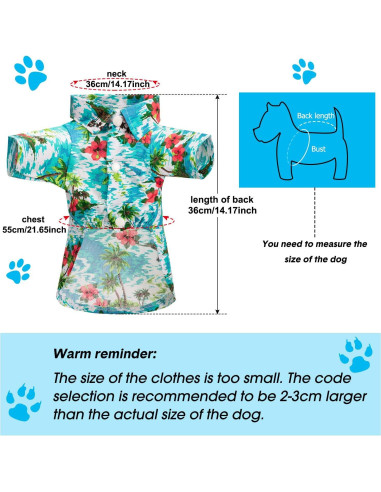 Disfraz Hawaiano para Perros Geyoga 3 Piezas Verano