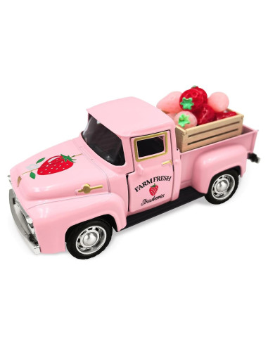 Decoración de Camión Vintage Teeloray con Fresas Falsas
