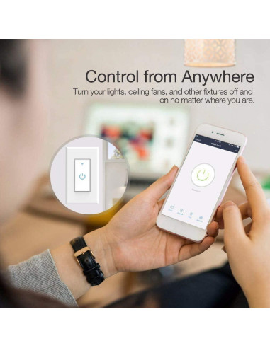 Interruptor de Luz Inteligente Lesim Doble WiFi 2 Pack