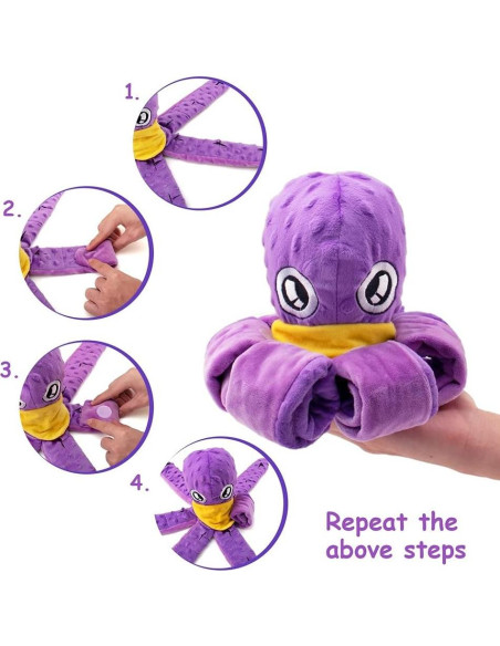 Juguete de olfateo para perros TOTARK, pulpo interactivo 89 cm Juguete de olfateo para perros TOTARK, pulpo interactivo 89 cm