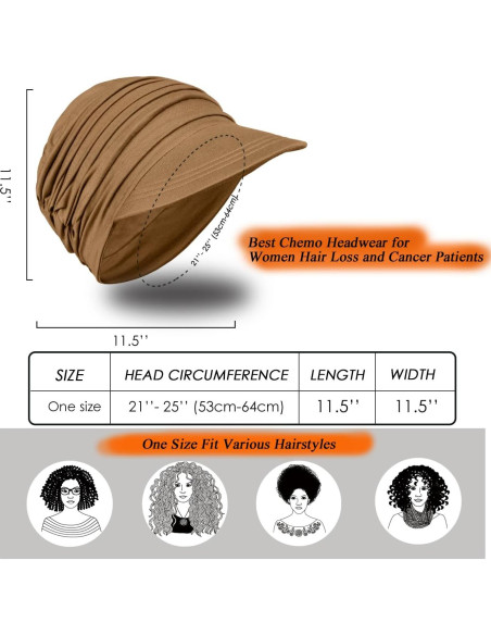6 Gorras Suaves para Cáncer Mujeres - Quimioterapia Elegantes 6 Gorras Suaves para Cáncer Mujeres - Quimioterapia Elegantes