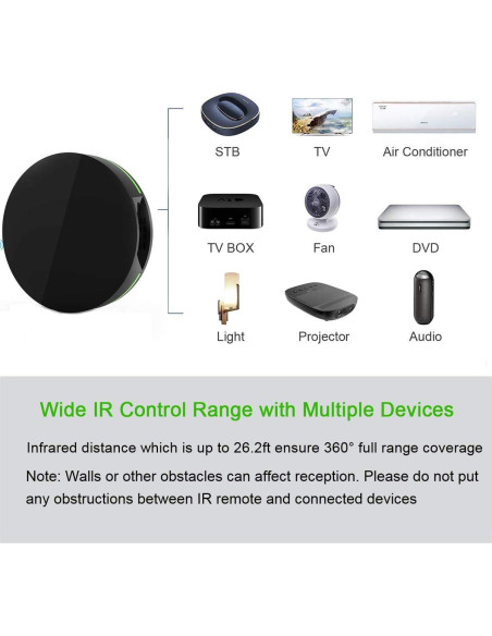 Hub Control Remoto IR Inteligente WiFi 0.13kg 9x9cm Hub Control Remoto IR Inteligente WiFi 0.13kg 9x9cm