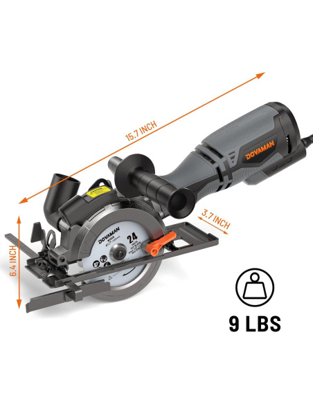 Sierra Circular DOVAMAN MCS01A 710W 6 Cuchillas Laser Sierra Circular DOVAMAN MCS01A 710W 6 Cuchillas Laser