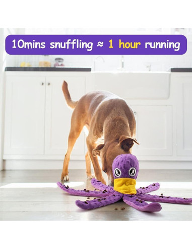 Juguete de olfateo para perros TOTARK, pulpo interactivo 89 cm