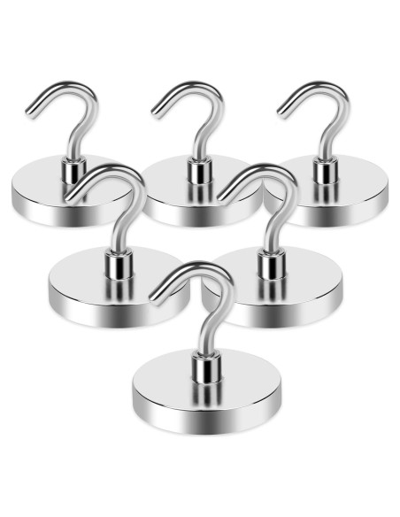 Ganchos Magnéticos LOVIMAG 100kg Alta Resistencia 6 Pcs Ganchos Magnéticos LOVIMAG 100kg Alta Resistencia 6 Pcs