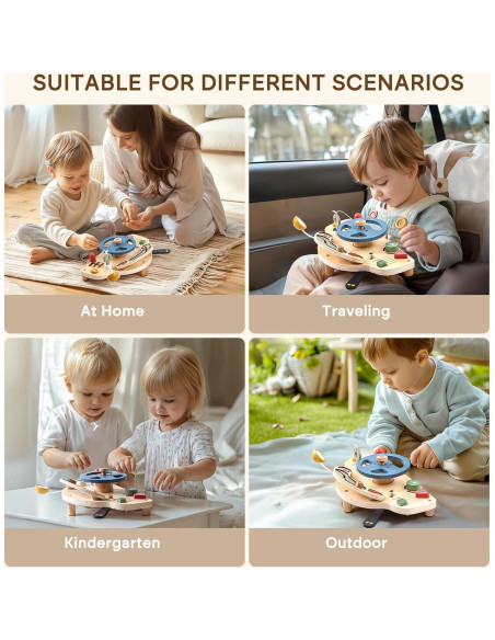 Juguete Montessori Mamimami Home Volante de Madera 0-3 Años Juguete Montessori Mamimami Home Volante de Madera 0-3 Años