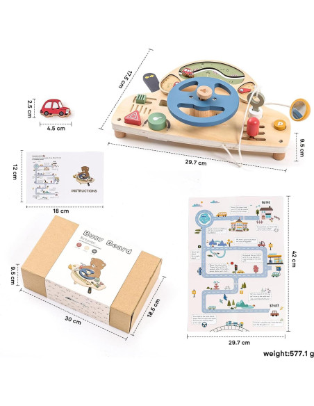 Juguete Montessori Mamimami Home Volante de Madera 0-3 Años Juguete Montessori Mamimami Home Volante de Madera 0-3 Años