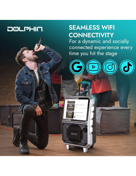 Dolphin KaraokeBox 85R Karaoke Portátil 14" 100W Bluetooth Dolphin KaraokeBox 85R Karaoke Portátil 14" 100W Bluetooth
