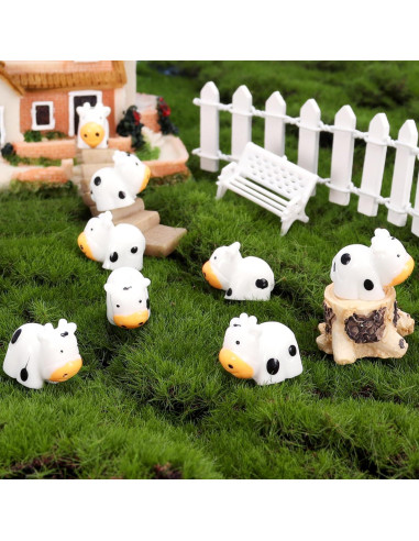 48 Mini Vacas de Resina VICROIC para Decoración y Manualidades