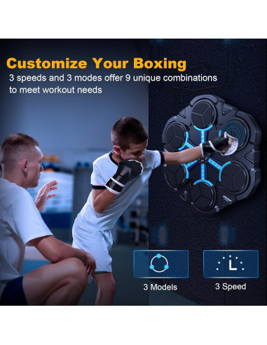 Máquina de Boxeo Musical Jyyuehai MBM-JYY-001 con Guantes