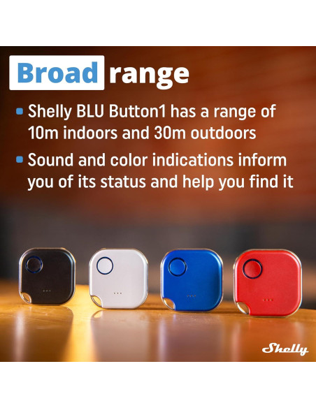 Botón Shelly BLU Button1 Negro | Control Bluetooth Botón Shelly BLU Button1 Negro | Control Bluetooth
