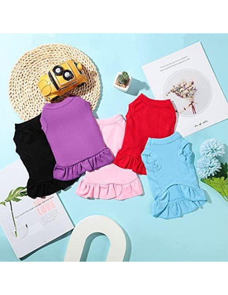 Vestidos para Perros Weewooday 6 Piezas Verano L Vestidos para Perros Weewooday 6 Piezas Verano L