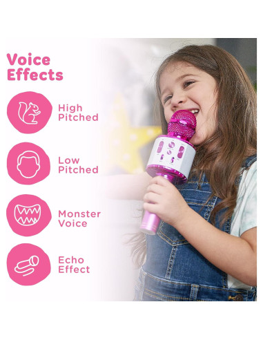 Micrófono de Karaoke Move2Play para Niños | Bluetooth y Efectos