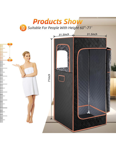 Sauna de Vapor Portátil TUZELIYA 2.6L 1200W con Control Remoto Sauna de Vapor Portátil TUZELIYA 2.6L 1200W con Control Remoto