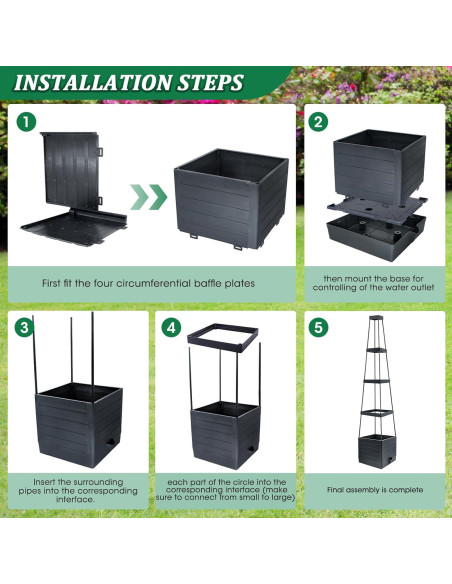 Caja de Jardín Elevada MQFORU con Enrejado 144,78 cm Caja de Jardín Elevada MQFORU con Enrejado 144,78 cm