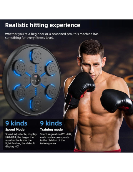 Máquina de Boxeo Musical ZWOTNDT con Guantes y 9 Modos Máquina de Boxeo Musical ZWOTNDT con Guantes y 9 Modos