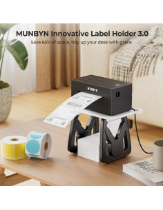 Soporte de Etiquetas MUNBYN para Rollo y Plegadas 24cm 2