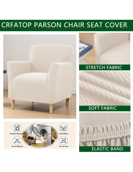 Funda de Silla CRFATOP Jacquard Jade Blanco Impermeable Funda de Silla CRFATOP Jacquard Jade Blanco Impermeable