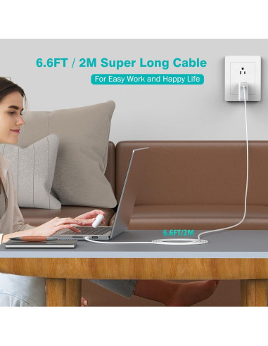 Cable USB C a USB C 100W 2m para MacBook, iPhone y Samsung