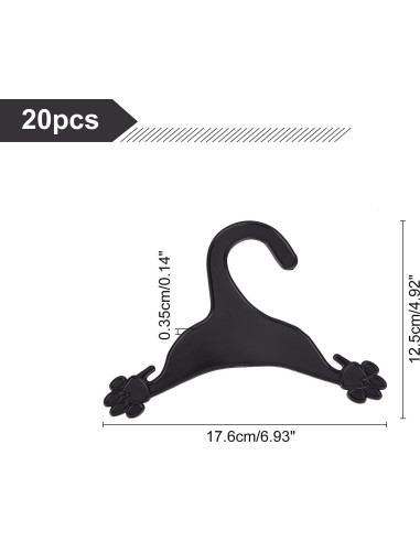Perchas para Ropa de Mascotas AHANDMAKER 20 Piezas Diseño Huella