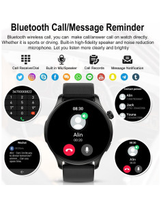Reloj Inteligente Fitness S67 Negro - Monitor Cardíaco y Llamadas 2