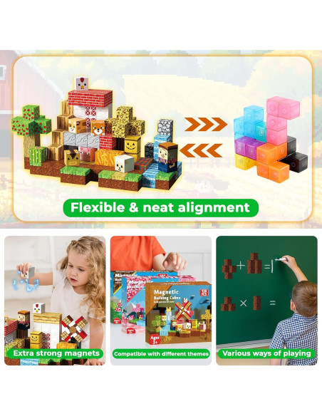 Bloques Magnéticos Goody King 120PCS Juguetes Educativos 2cm Bloques Magnéticos Goody King 120PCS Juguetes Educativos 2cm