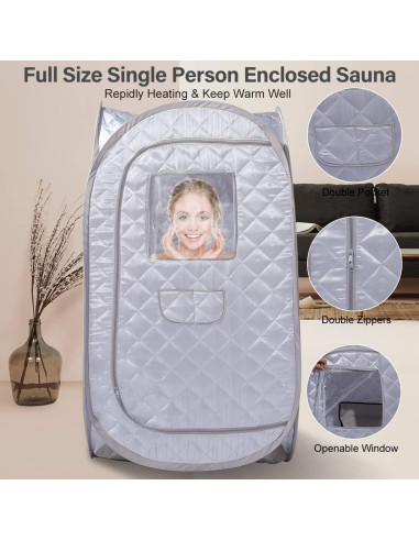 Sauna portátil Smartmak BS9008 plegable para desintoxicación