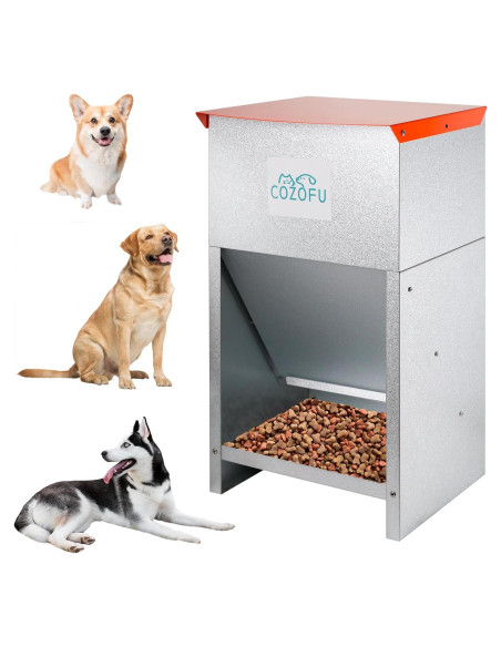 Comedero Automático COZOFU 25 lbs para Perros - Metal Galvanizado Comedero Automático COZOFU 25 lbs para Perros - Metal Galvanizado