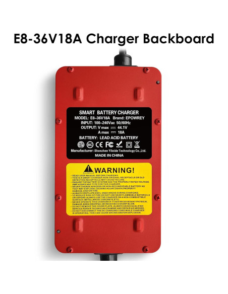 Cargador de Batería 18 Amp 36 Volt EZGO Yamaha Resistente Cargador de Batería 18 Amp 36 Volt EZGO Yamaha Resistente