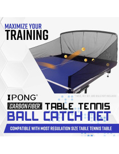 Red de Captura de Pelotas de Tenis de Mesa iPong - Fibra de Carbono 2