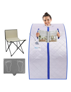 Sauna Infrarroja Portátil SereneLife Compacta 60C con Silla