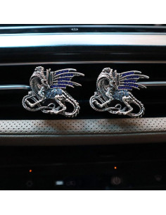 Clips de Ventilación de Coche ORIESSE Dragón Plateado 2 Pcs 2